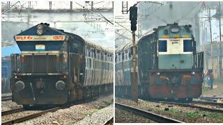 EMD vs ALCO !! 22442 Kanpur Chitrkoot Intercity Express On Rampage through Manauri