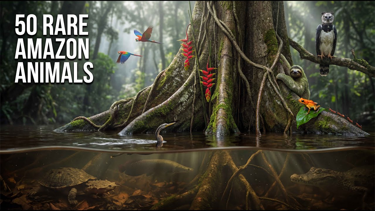 50 Rarest Creatures of the Amazon Rainforest | Wild & Wonderful Animals (4K)