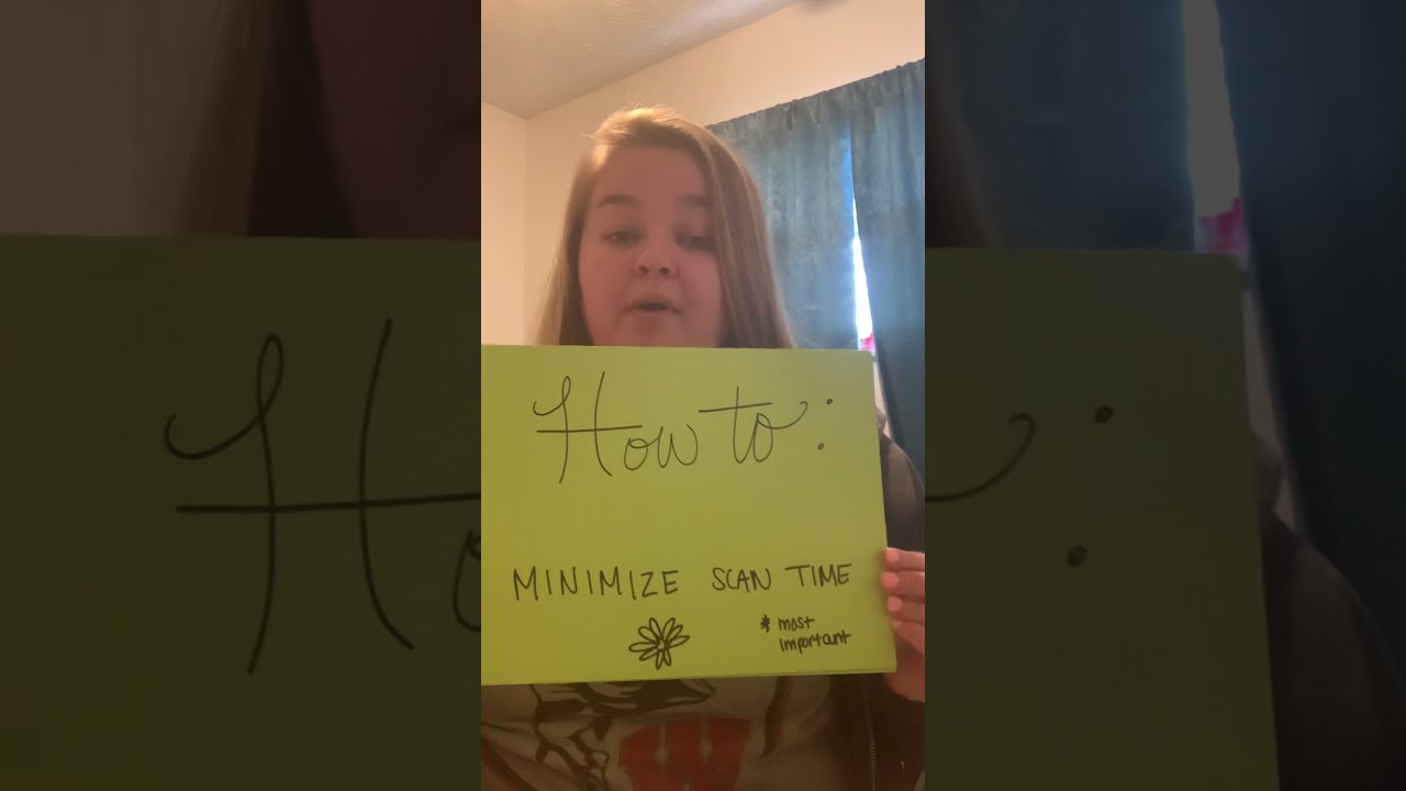 How to minimize scan time in MRI