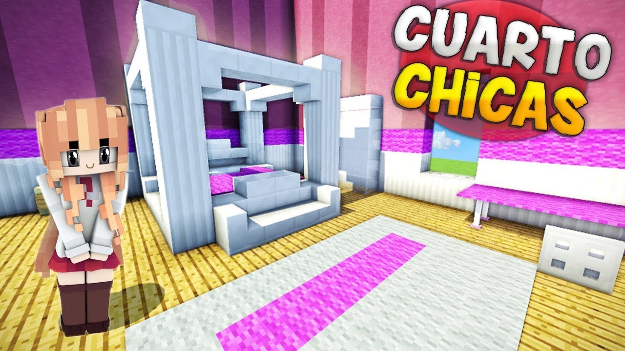 MINECRAFT: COMO HACER UN HERMOSO CUARTO PARA CHICAS ...