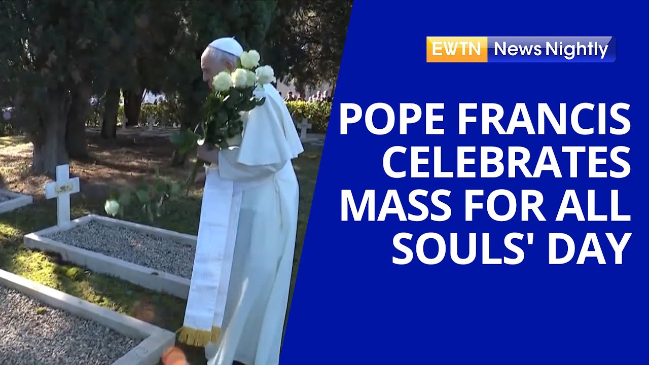 Pope Francis Celebrates Mass For All Souls Day At A Military Cemetery