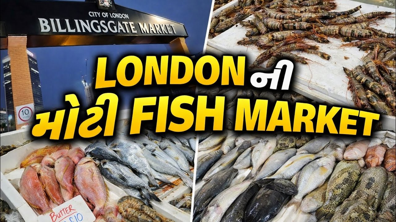 London ની સૌથી મોટી Fish Market 😱 | Billingsgate Market Full Tour in Gujarati