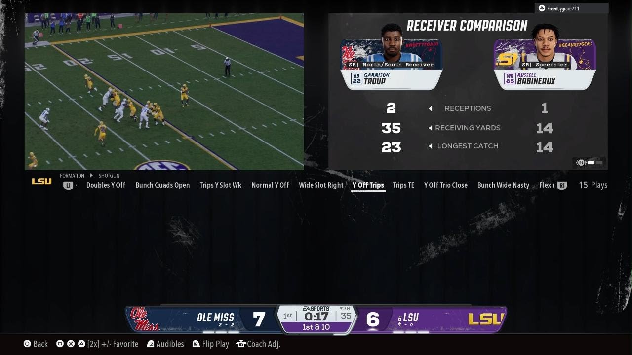 LSU Dynasty Yr5 vs Ole Miss Wk5