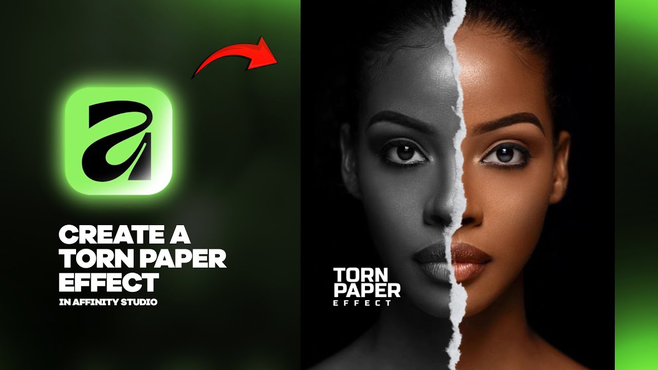 CREATE THIS TORN PAPER EFFECT WITH AFFINITY STUDIO - YouTube
