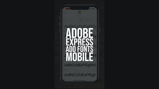 Add Fonts in Adobe Express