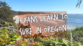 Learning to surf in Otter Rock, Oregon