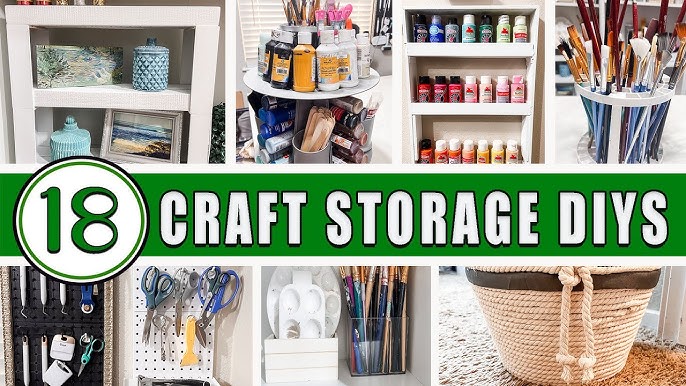 Repurposed: Drawer to Craft Paint Storage Shelf - Happiness is Homemade