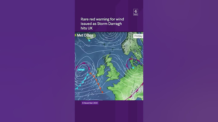 Rare red warning for wind issued as Storm Darragh hits UK