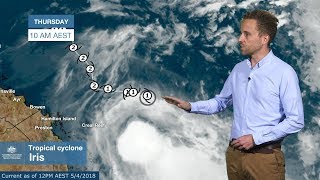 Weather Update: Final update on tropical cyclone Iris off the central coast of Queensland