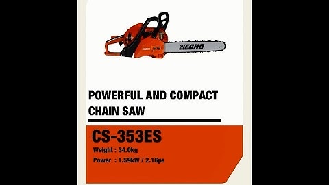 See the ECHO CS-353ES compact and powerful chainsaw.