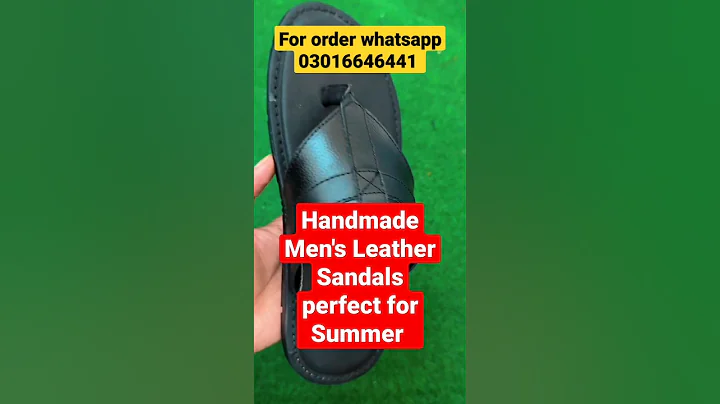 Handmade Men's Leather slippers black near me perfect summer shoes #famashoes #menfashion #leather