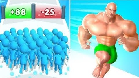 Muscle rush Vs count Master max level game play video ll New 3d fun race video