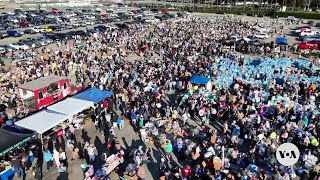 Thousands gather at donation center to aid Los Angeles wildfire victims | VOA News