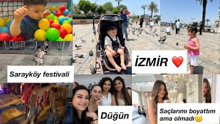 Saçlarımı boyattım ama pişman oldum😕 | Kısa bir İzmir turu ❤️| Çocuklar eğlendi | Sarayköy festivali