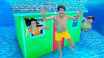 Living In A UNDERWATER HOUSE For 24 Hours!