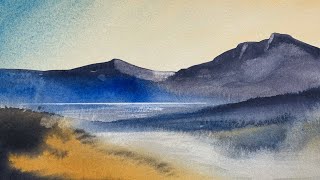 Simple Watercolour Mountain Tutorial screenshot 5