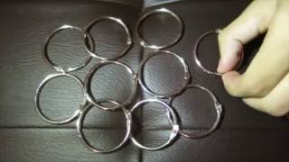 Bilipala 10 Pcs Loose Leaf Binder Rings Book Ring Keychain, Silver, 1.5-Inches
