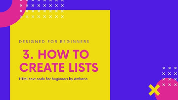 HTML:how to create links by Amharic:tutorial 3