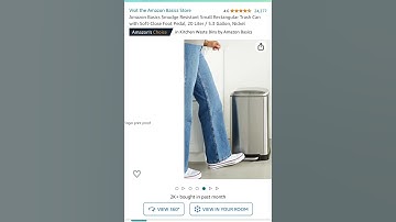 25 % off Amazon Basics Smudge Resistant Small Rectangular Trash Can with Soft-Close Foot Pedal