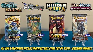 COSMIC ECLIPSE vs ULTRA PRISM vs HIDDEN FATES vs BURNING SHADOWS Pokemon Card Opening Battle!!