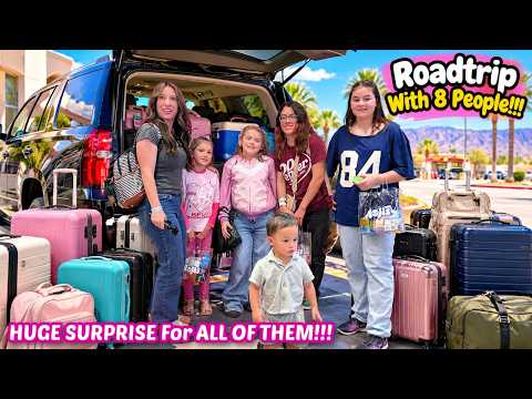 Road Trip With 8 PEOPLE With A HUGE Surprise...