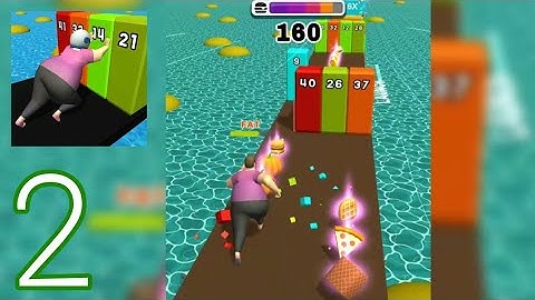 Fat Pusher - Eat all foods 🍔😂 Gameplay Walkthrough Part 2 (Level 6-10)