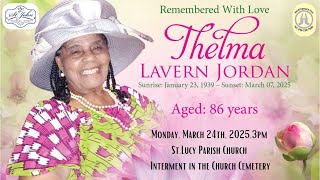 Live Stream of Funeral Service  Thelma Lavern Jordan