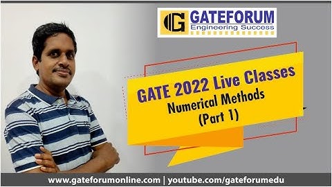 Special Live Session on Numerical Methods By Gupta Sir I Engineering Mathematics I GATE