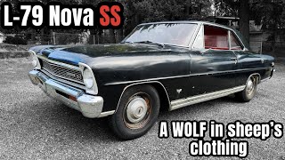 Big block killer: 1966 Chevy Nova SS L-79 350hp 4-speed survivor car.  #musclecar #americanmuscle