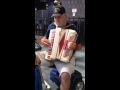 Bob Italian style playing the accordion at Fremont Street experience