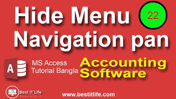 Hide menu & Navigation pan #MSAccess Advance Tutorials Accounting Software making | Best IT Life