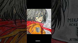 Mikasa Ackerman ❤️‍🔥 | Attack on Titan Drawing ✍️ #shorts#AnimeSketch #MikasaDrawing#PencilSketch