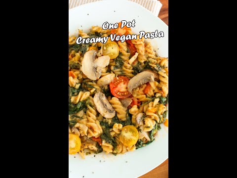 One Pot Creamy Vegan Pasta Recipe #shorts