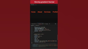 Navbar moving gradient text color effect | HTML CSS