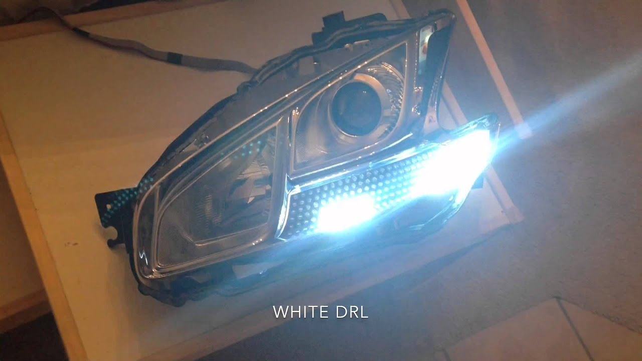 7th gen Maxima full led vip front turn signals in headlight. - YouTube