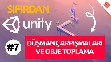 Düşman Çarpışmaları ve Obje Toplama | Sıfırdan #Unity #C# Dersleri - 7
