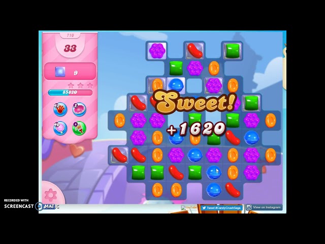 Candy Crush Level 710 Audio Talkthrough, 1 Star 0 Boosters - YouTube