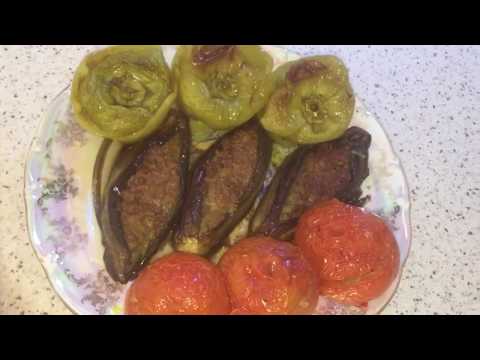 Badimcan, pomidor, biber dolmasi / Sobada üç baci dolmasi / Üç baci dolmasi | My food