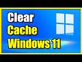 How to clear all cache  junk folders on windows 11 computer fast tutorial