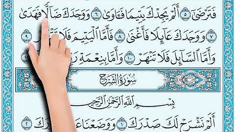 سورة الضحى مكررة بدون فواصل جودة عالية صوت يبهرك مؤثر  The Noble Quran