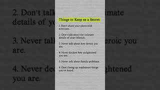 5 Things You Should ALWAYS Keep Secret 🤫