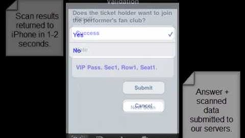 iPhone Barcode Scanner for Businesses - Access Control Example - Screenshots