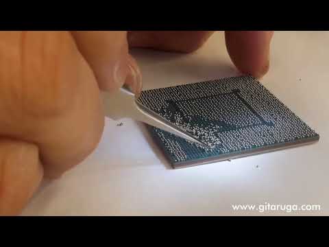 Реболл видеочипа от GTX980Ti вручную без трафарета