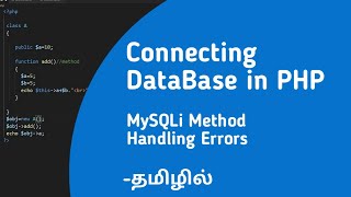 Connecting database using PHP using mysqli |Tamil| Programmer JK