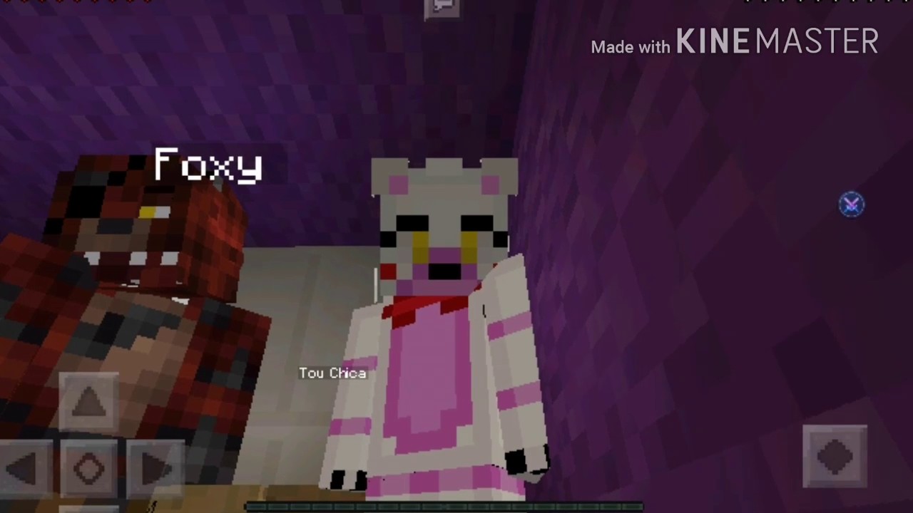Как Я Играю В Майнкрафт :3 С Ночной Той Чикой И Аниматроником Фокси -  Youtube