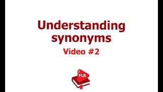 Synonyms Video #2