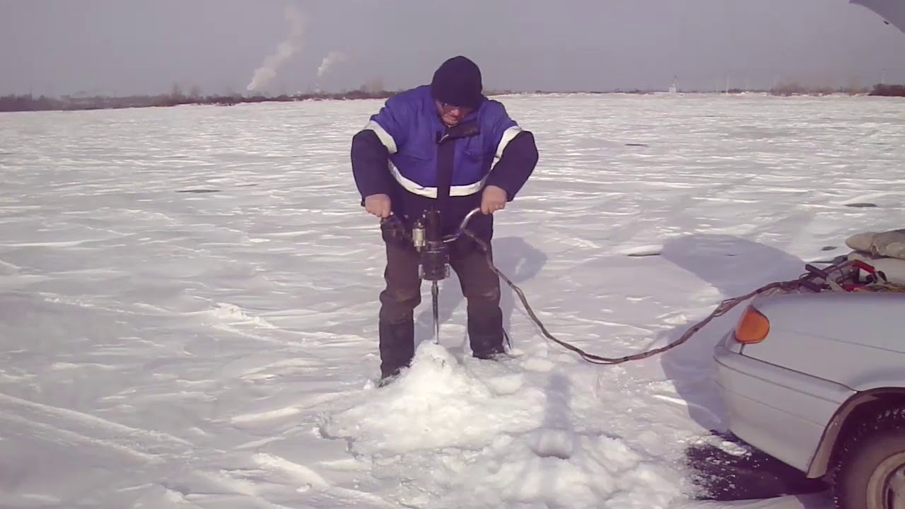 Ледобур со стартера своими руками