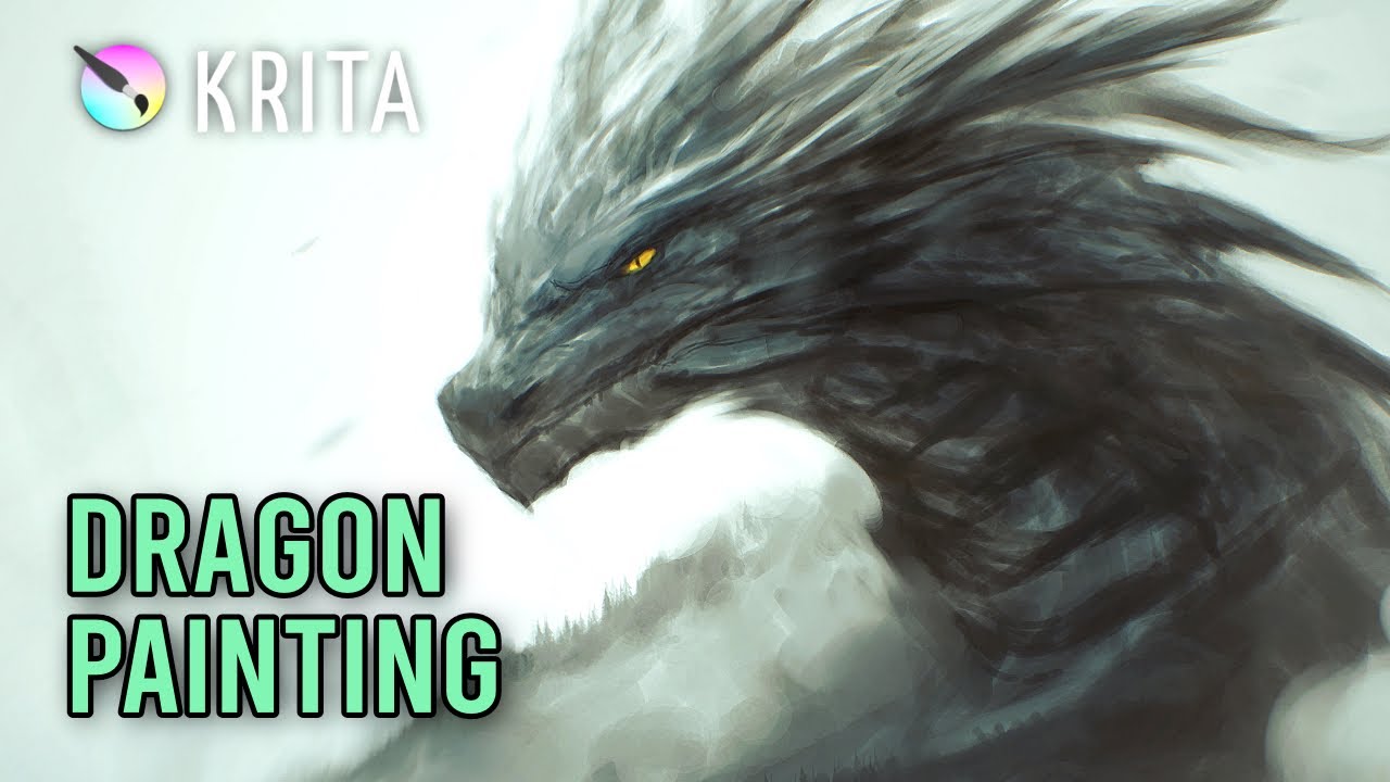 #SMAUGUST - MIST DRAGON - DIGITAL PAINTING - KRITA