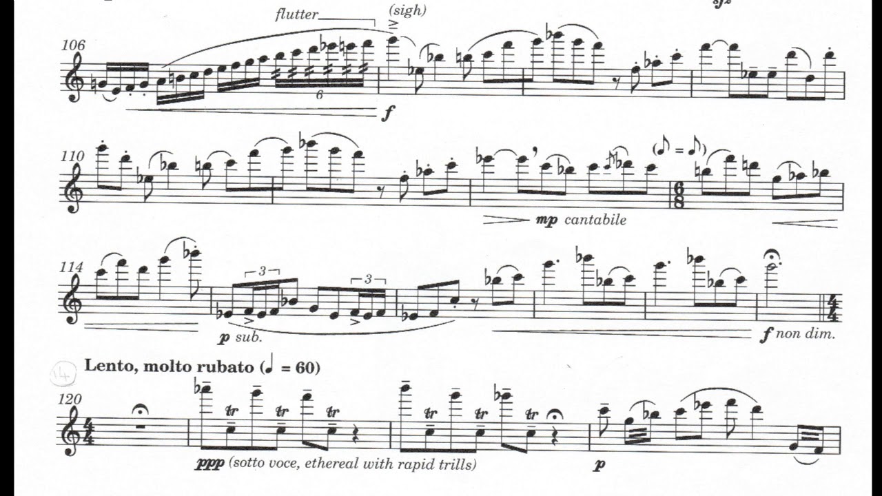 Valerie Coleman - Danza de la Mariposa (Excerpt with the score)