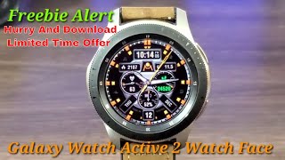 Freebie Alert Galaxy Watch Active 2 Premium Analog Fitness Watch Face screenshot 3